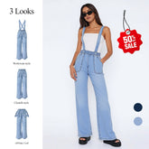 Women's High-Waist Jeans, Convertible Wide-Leg Full-Length Jeans With 3-in-1 Adjustable Hem, Tencel Lyocell For Summer. Forbidden Platform - Temu - kinko